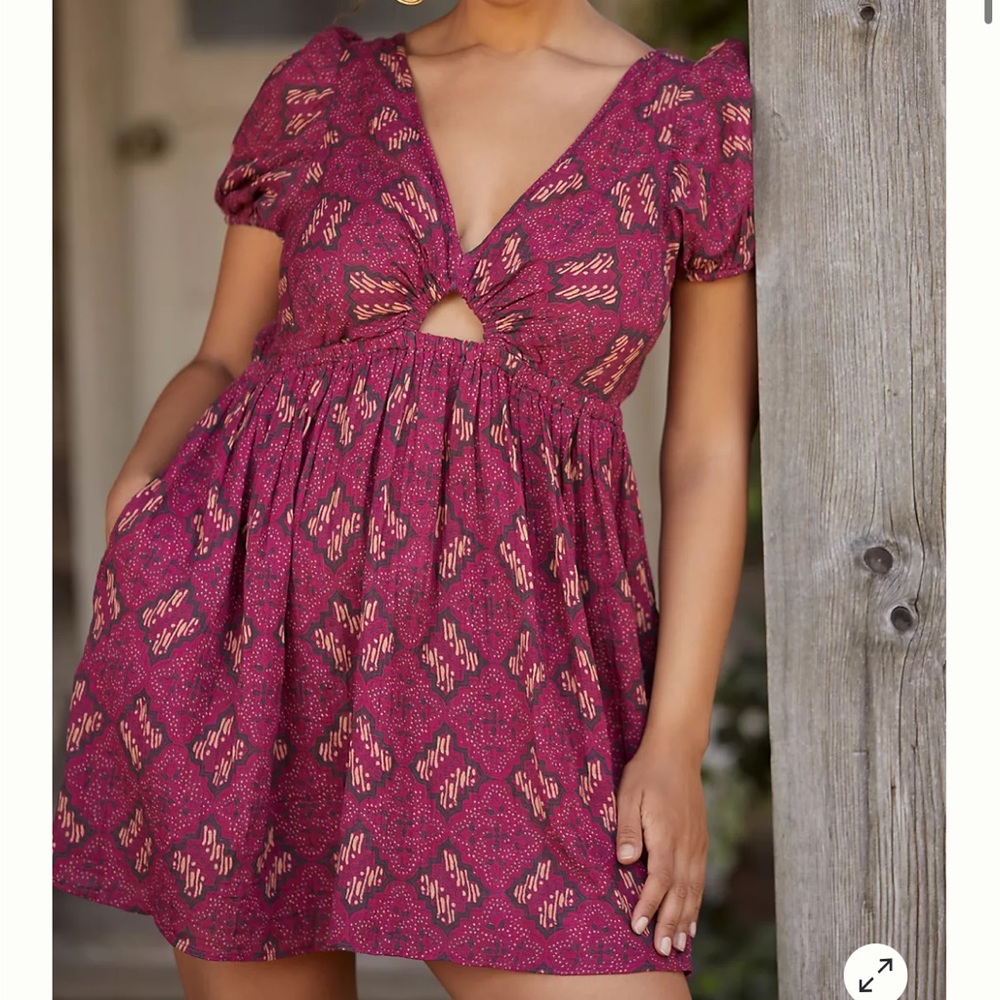 NWT. Anthropologie Mini Sundress Keyhole